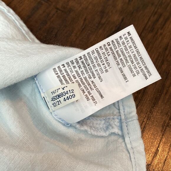 American Eagle Oversized Chambray Blouse - Size Small - Picture 6 of 9